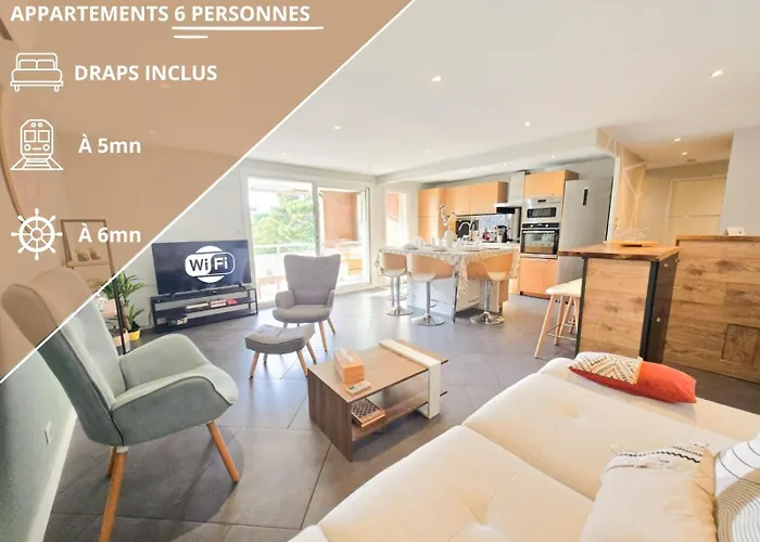 Apartmán Le Grand T4 - Wifi, Parking, Clim